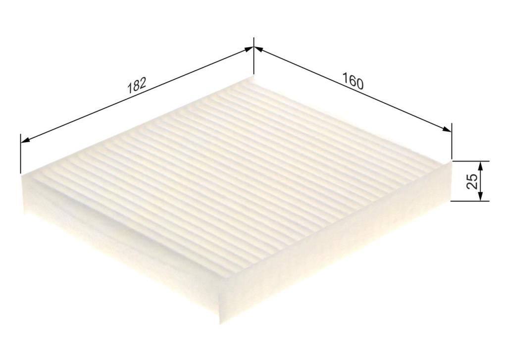 Filtre d'habitacle (Filtre à pollen) BOSCH M5076 - ref. 1 987 435 076
