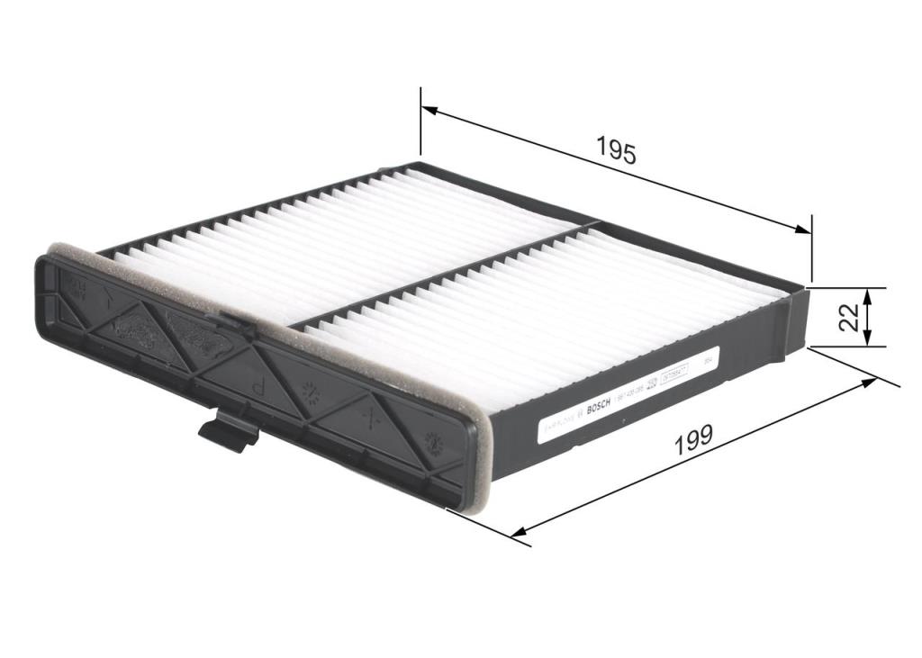 Filtre d'habitacle (Filtre à pollen) BOSCH M5085 - ref. 1 987 435 085