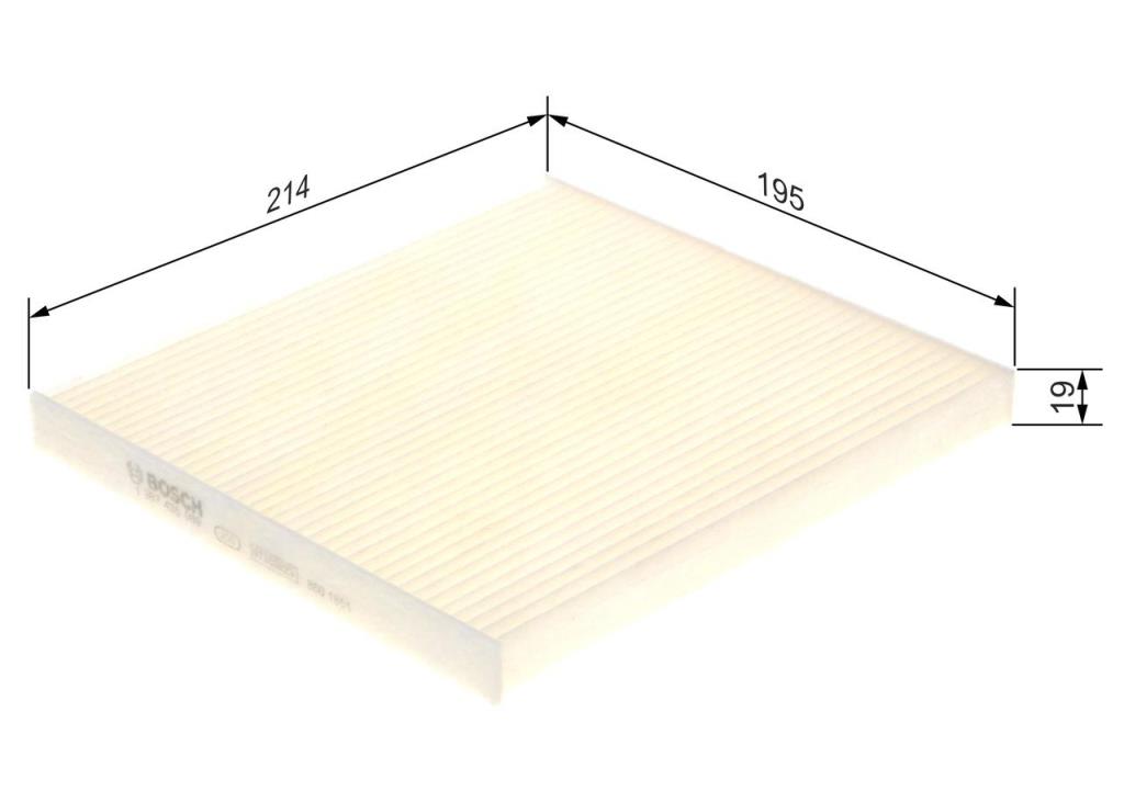 Filtre d'habitacle (Filtre à pollen) BOSCH M5089 - ref. 1 987 435 089
