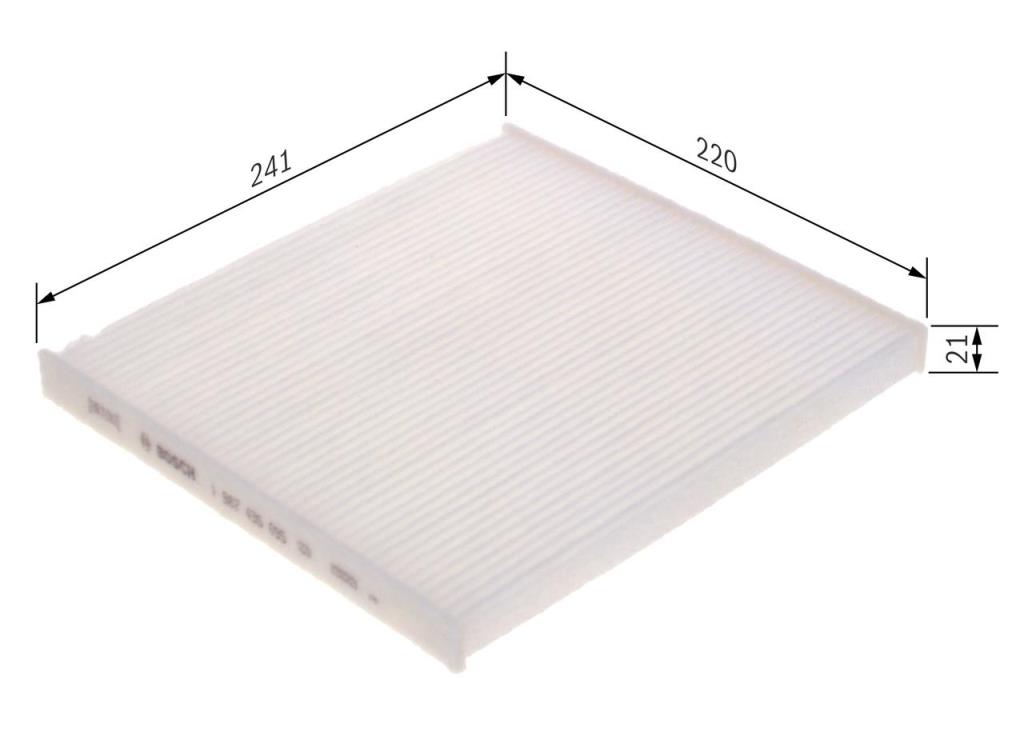 Filtre d'habitacle (Filtre à pollen) BOSCH M5095 - ref. 1 987 435 095