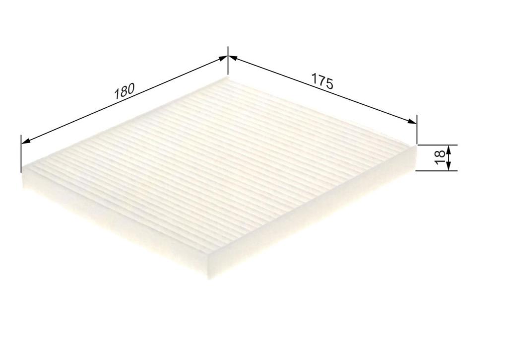 Filtre d'habitacle (Filtre à pollen) BOSCH M5096 - ref. 1 987 435 096
