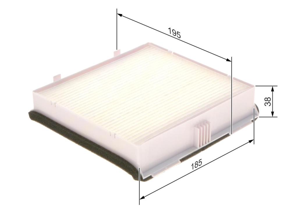 Filtre d'habitacle (Filtre à pollen) BOSCH M5111 - ref. 1 987 435 111