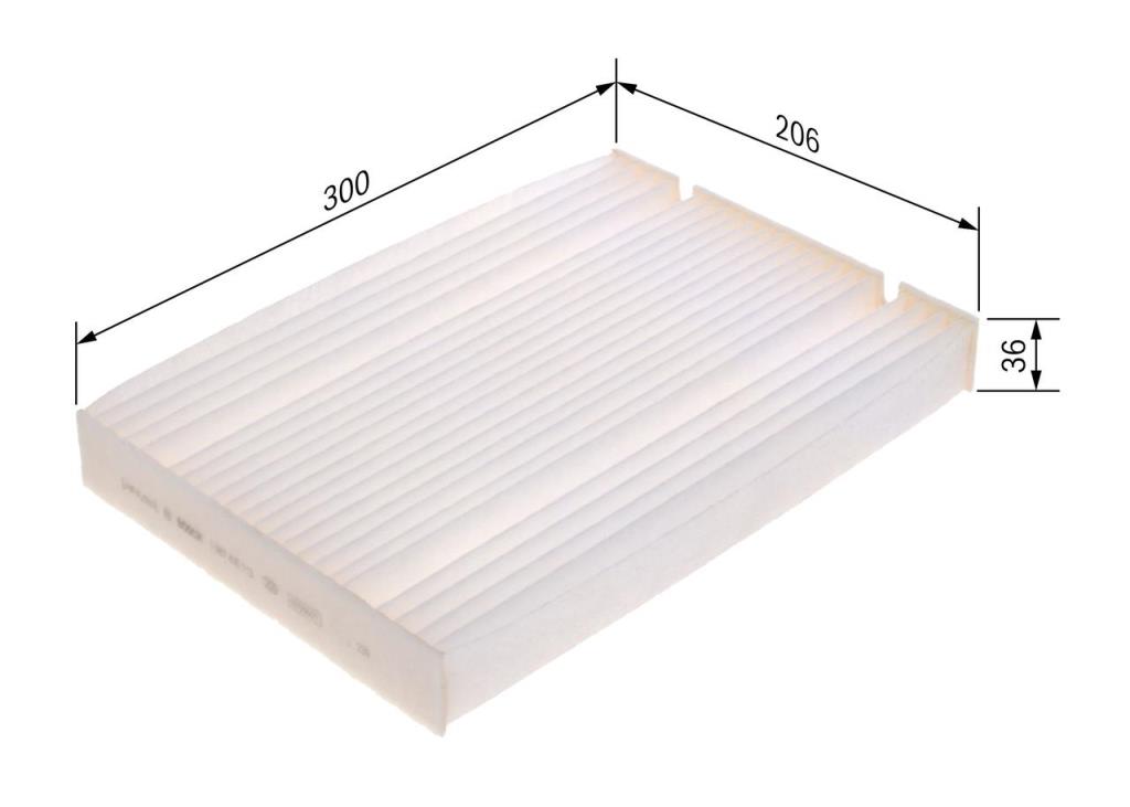 Filtre d'habitacle (Filtre à pollen) BOSCH M5113 - ref. 1 987 435 113