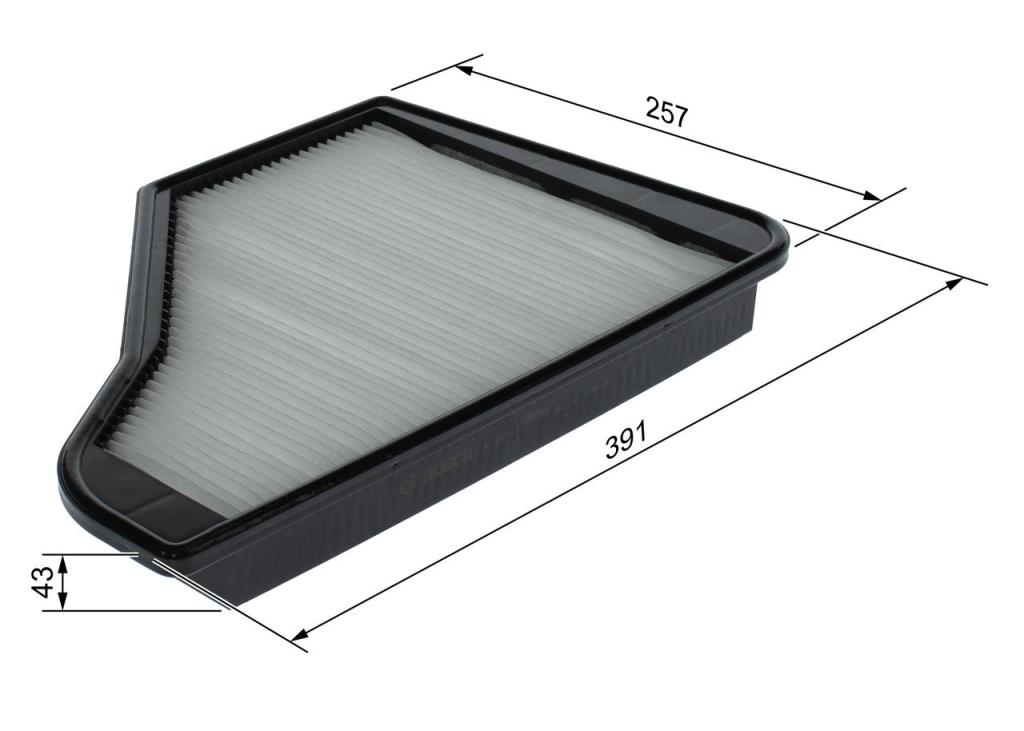 Filtre d'habitacle (Filtre à pollen) BOSCH M5116 - ref. 1 987 435 116