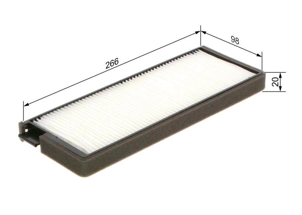 Filtro, aire habitáculo BOSCH M5123 - ref. 1 987 435 123