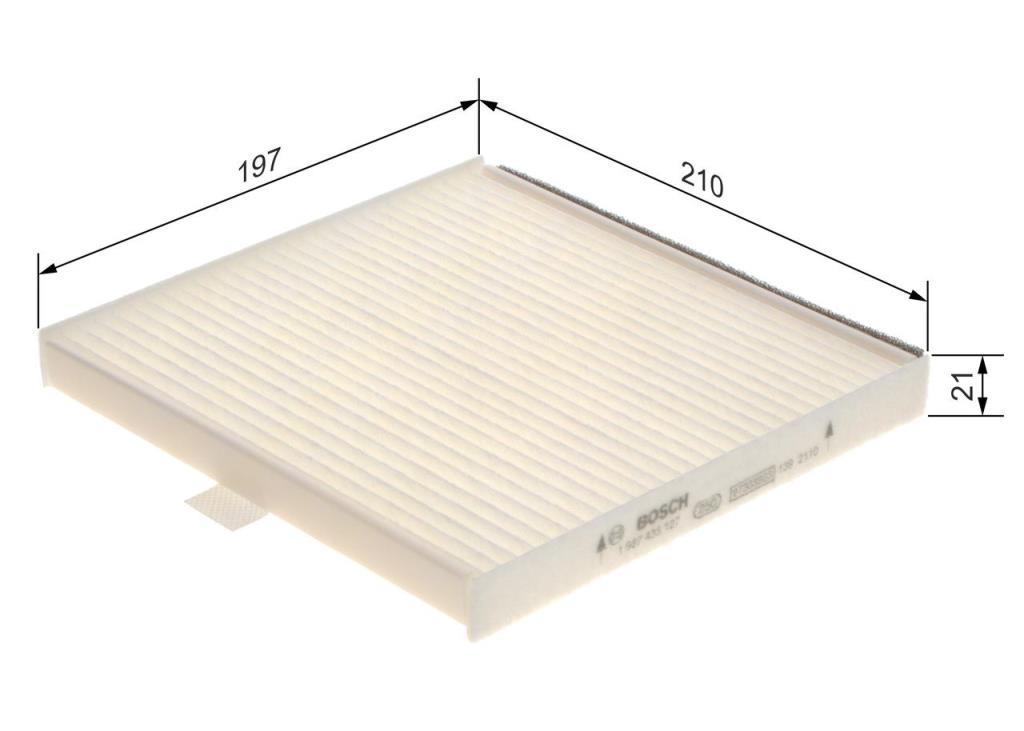 Filtre d'habitacle (Filtre à pollen) BOSCH M5127 - ref. 1 987 435 127