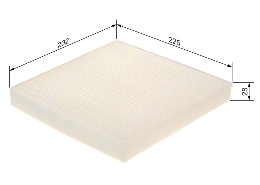 Filtre d'habitacle (Filtre à pollen) BOSCH M5133 - ref. 1 987 435 133
