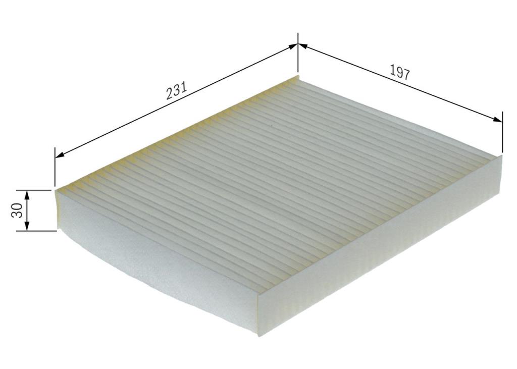 Filtre d'habitacle (Filtre à pollen) BOSCH ref. 1 987 435 139