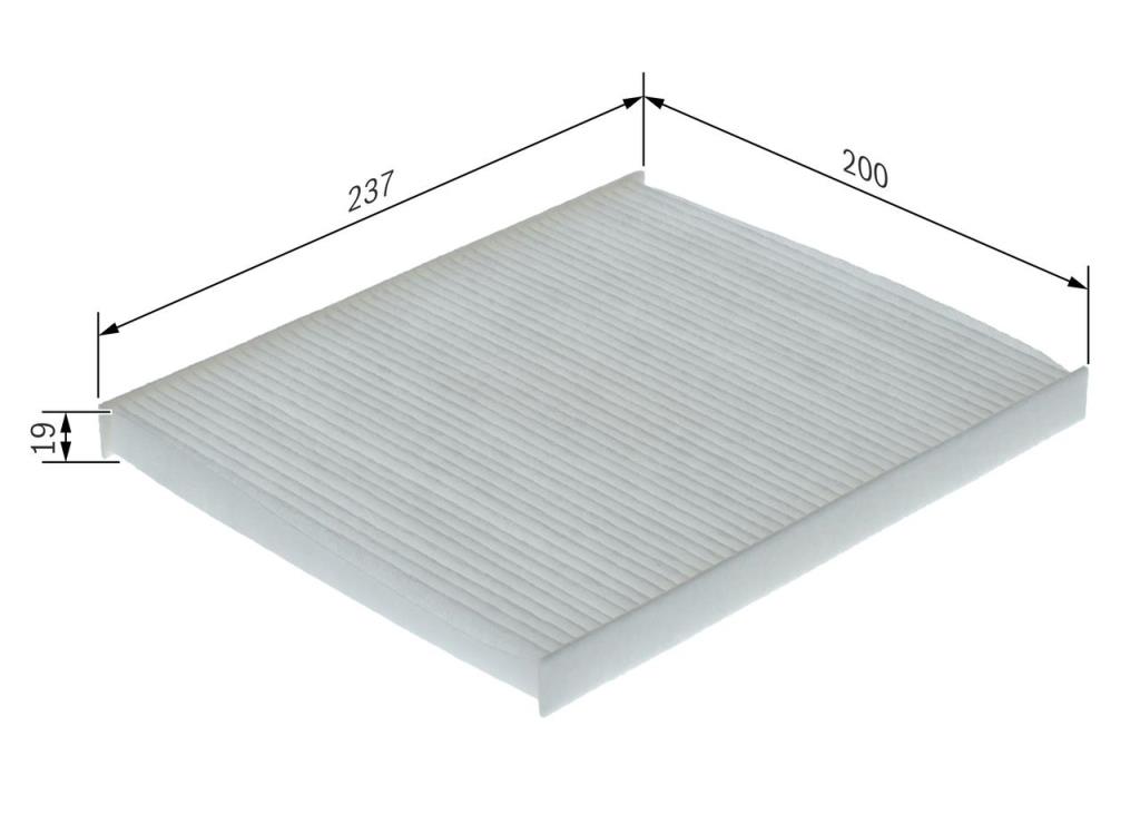 Filtre d'habitacle (Filtre à pollen) BOSCH ref. 1 987 435 151