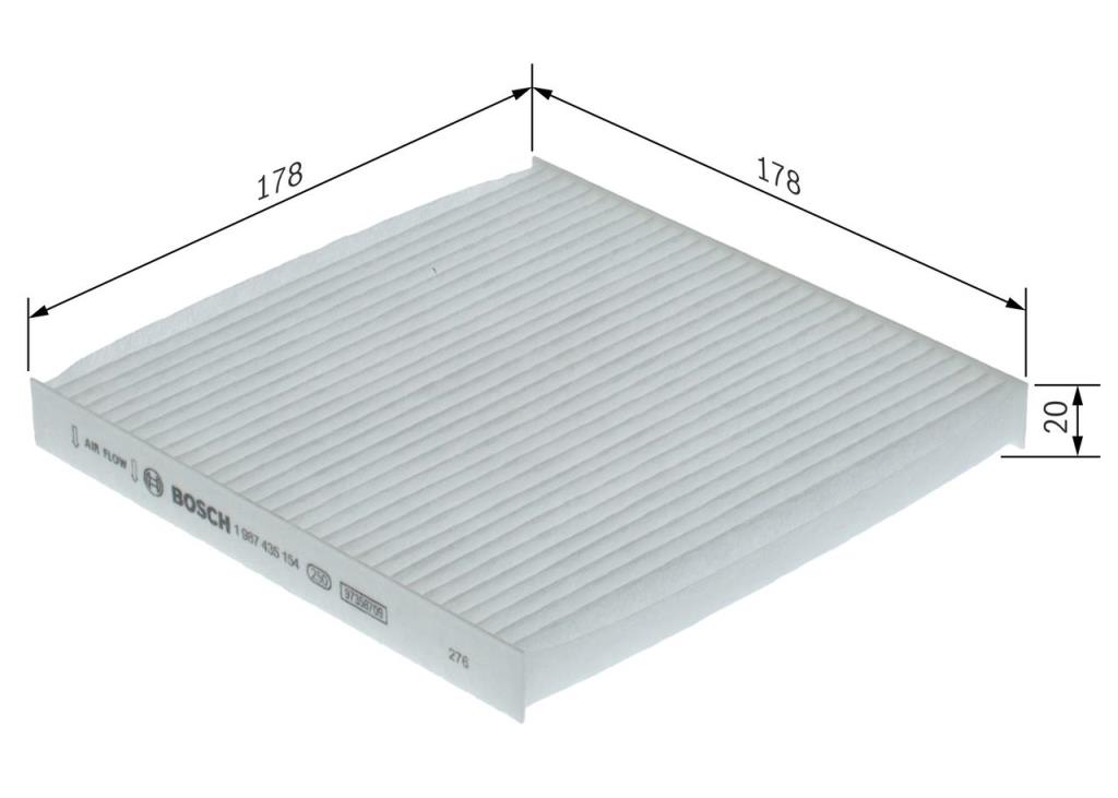 Filtre d'habitacle (Filtre à pollen) BOSCH  ref. 1 987 435 154