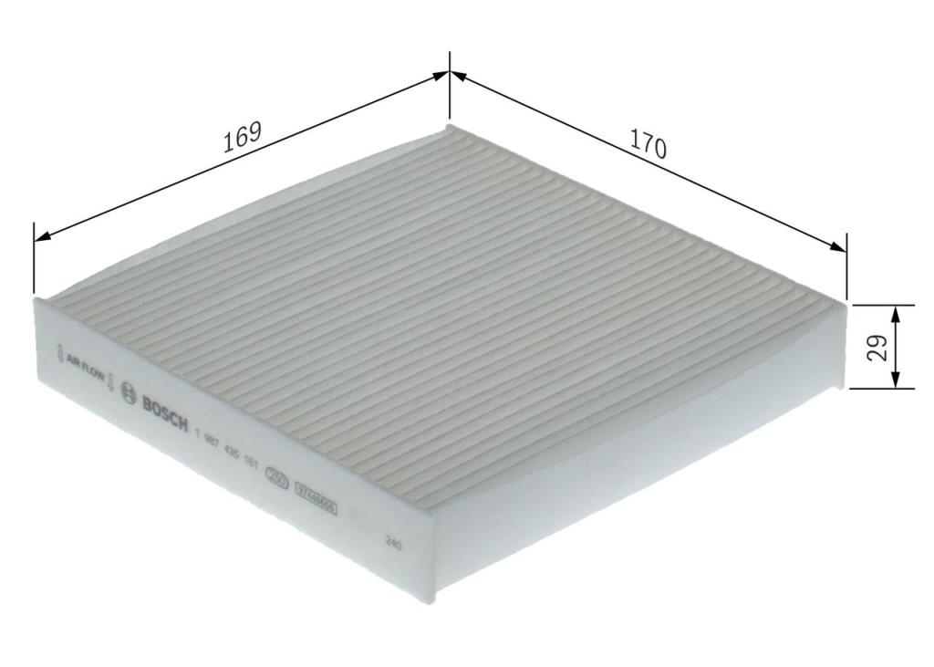 Filtre d'habitacle (Filtre à pollen) BOSCH ref. 1 987 435 161