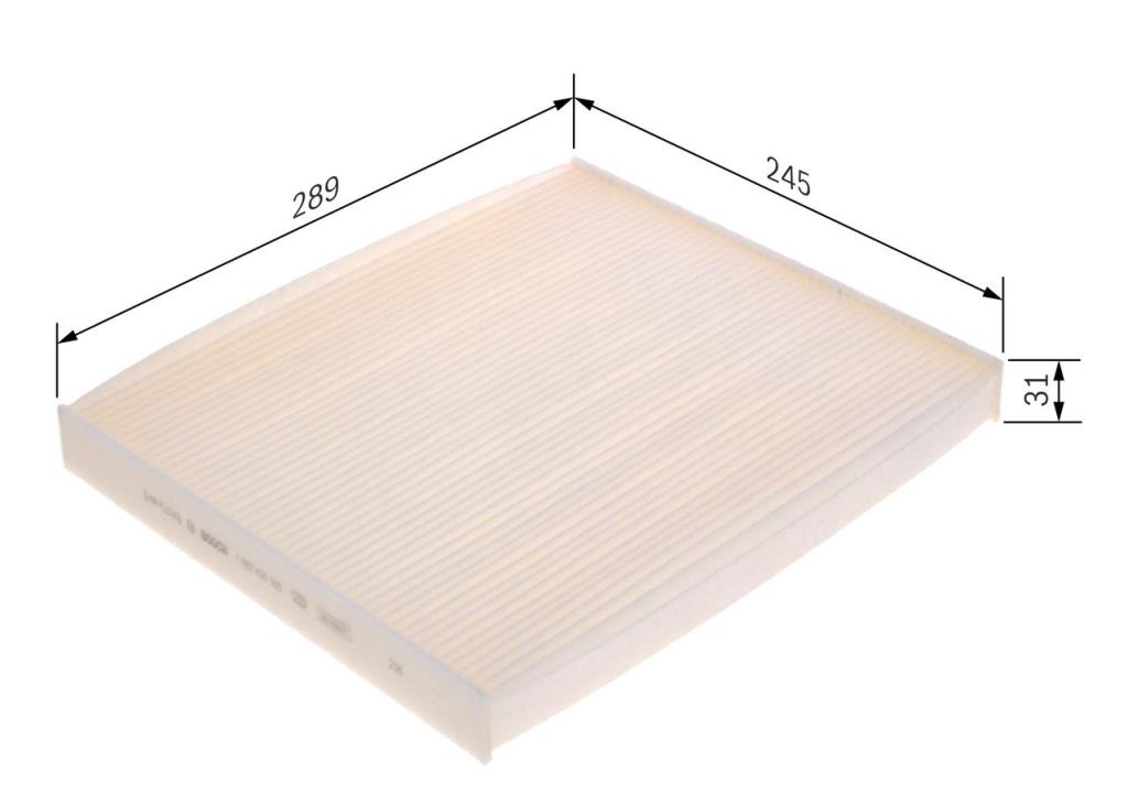 Filtre d'habitacle (Filtre à pollen) BOSCH ref. 1 987 435 165