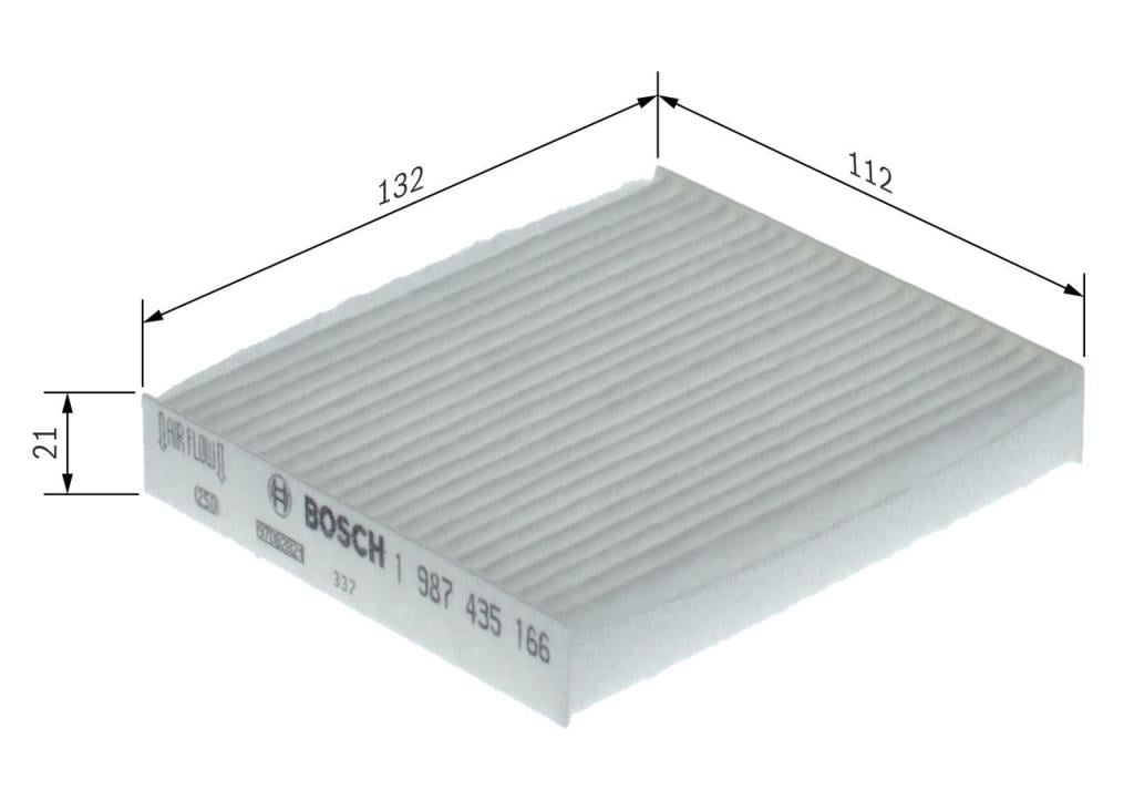 Filtre d'habitacle (Filtre à pollen) BOSCH ref. 1 987 435 166