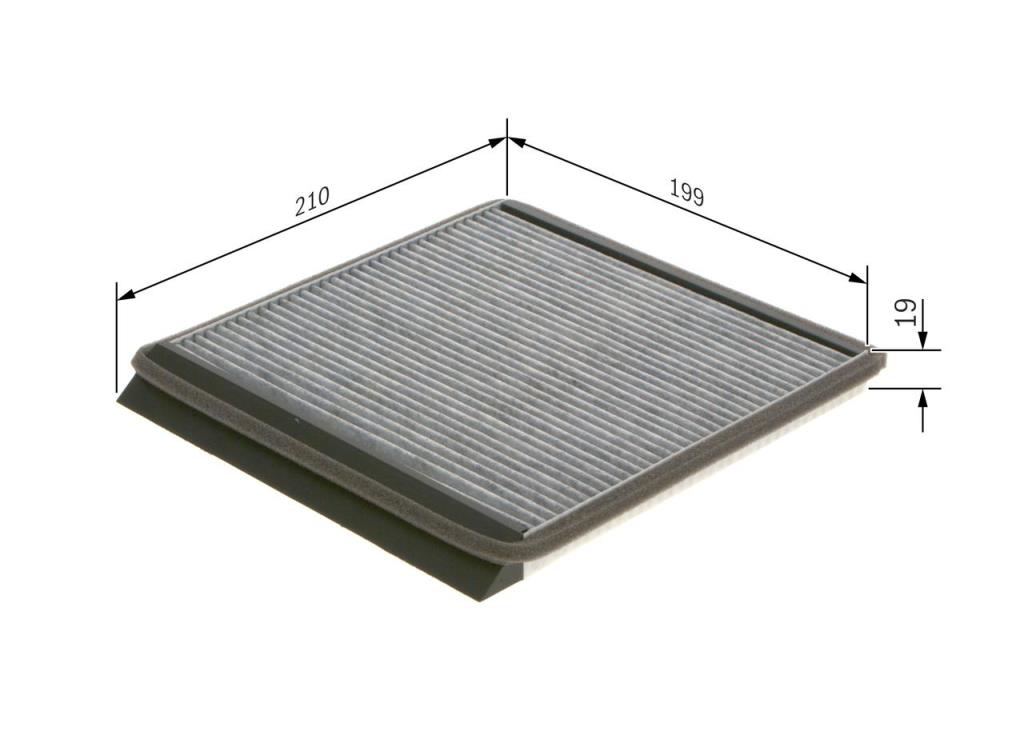 Filtre d'habitacle (Filtre à pollen) BOSCH R5533 - ref. 1 987 435 533