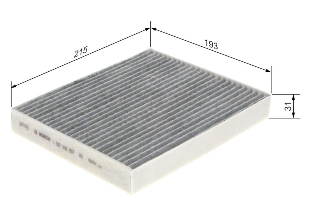 Filtre d'habitacle (Filtre à pollen) BOSCH R5557 - ref. 1 987 435 557