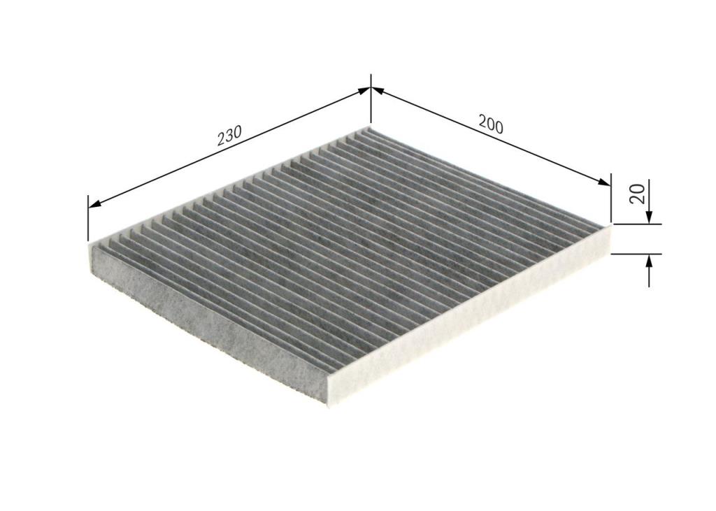 Filtro de habitáculo BOSCH R5558 - ref. 1 987 435 558