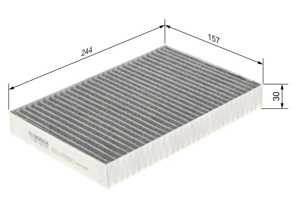 Filtre d'habitacle (Filtre à pollen) BOSCH R5569 - ref. 1 987 435 569