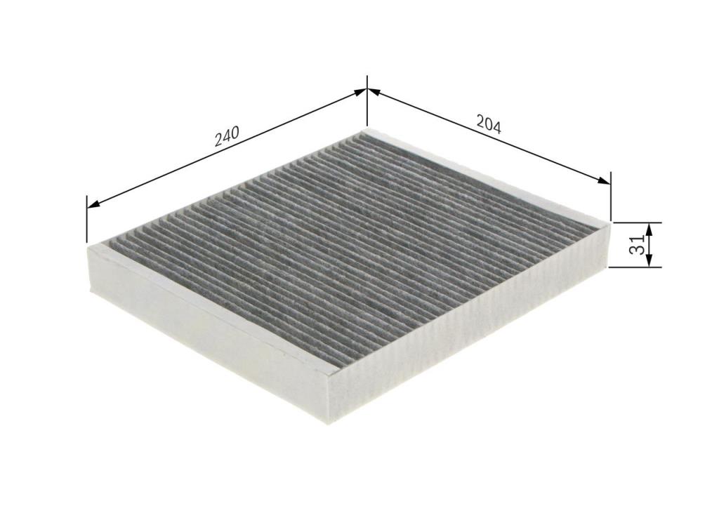 Filtre d'habitacle (Filtre à pollen) BOSCH R5575 - ref. 1 987 435 575