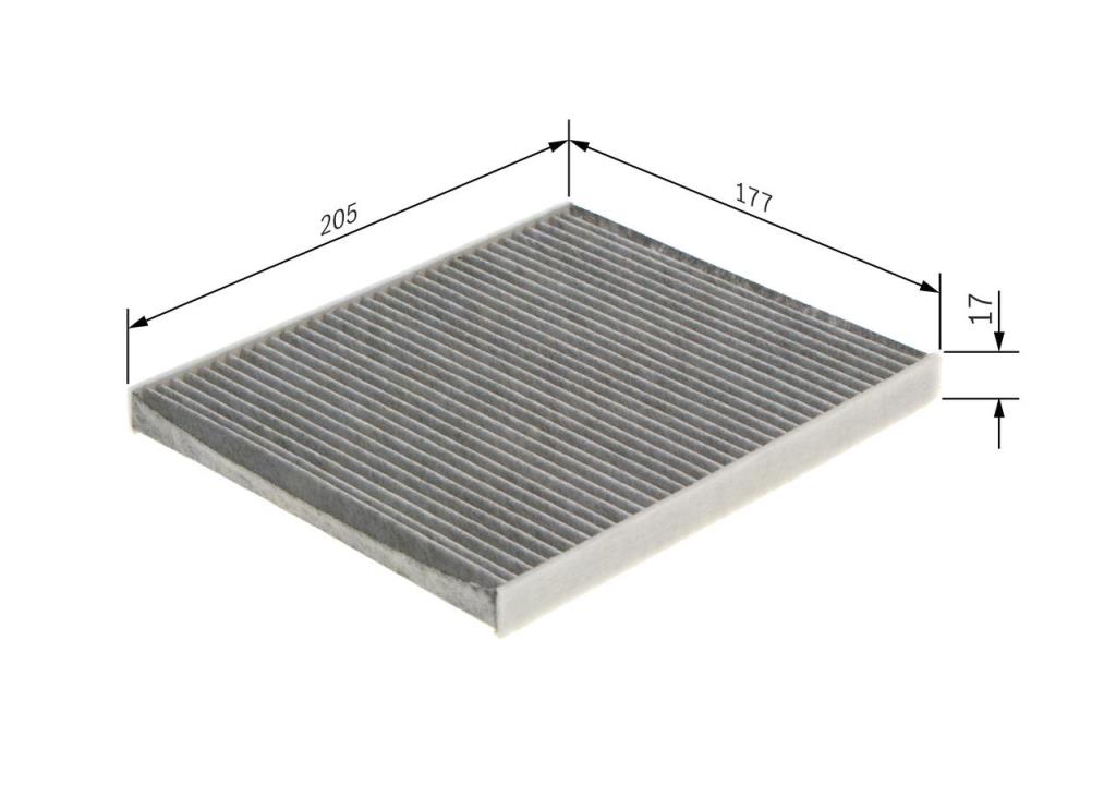 Filtro, aire habitáculo BOSCH R5583 - ref. 1 987 435 583