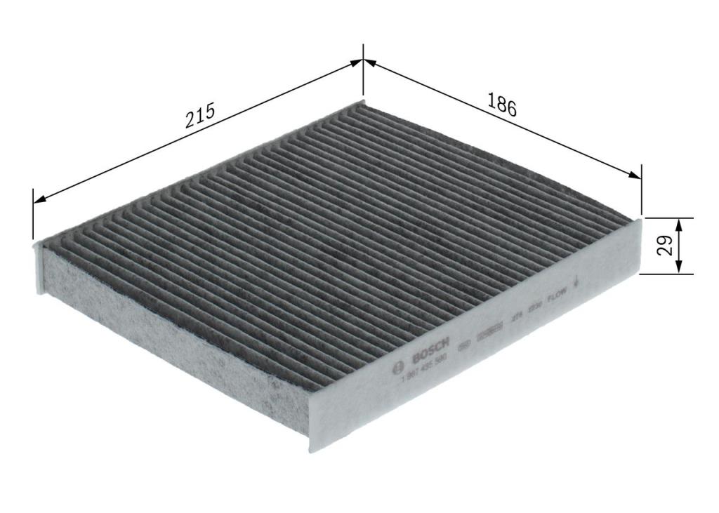 Filtro de habitáculo BOSCH R5590 - ref. 1 987 435 590