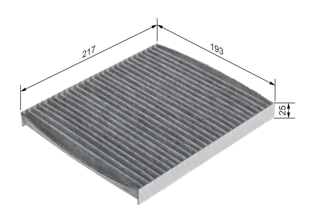 Filtre d'habitacle (Filtre à pollen) BOSCH R5595 - ref. 1 987 435 595