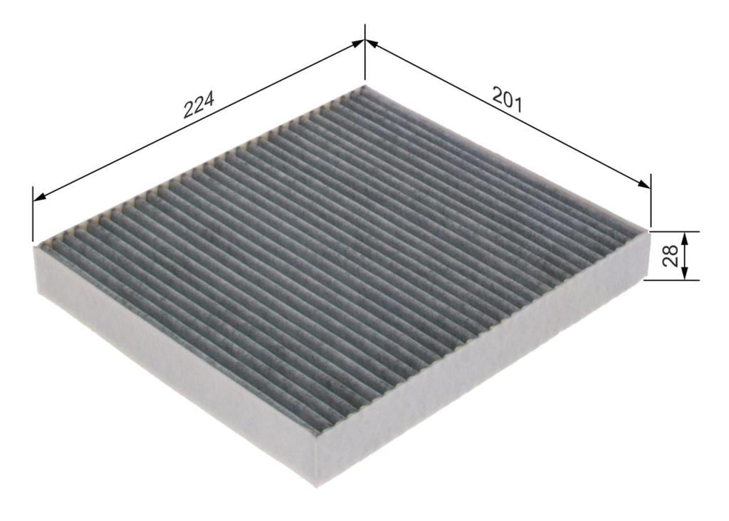 Filtre d'habitacle (Filtre à pollen) BOSCH R5602 - ref. 1 987 435 602