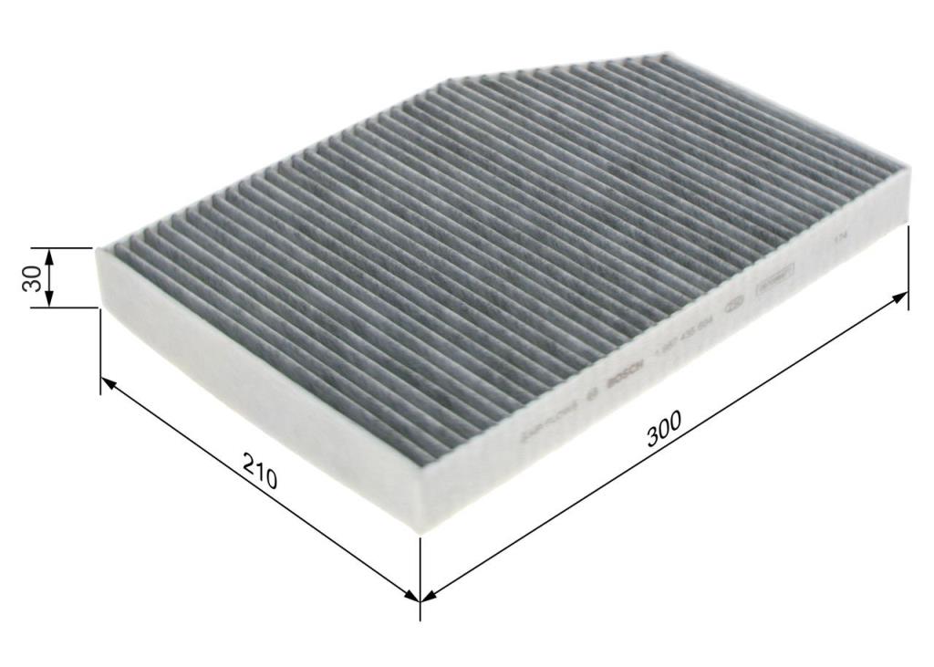 Filtre d'habitacle (Filtre à pollen) BOSCH R5604 - ref. 1 987 435 604