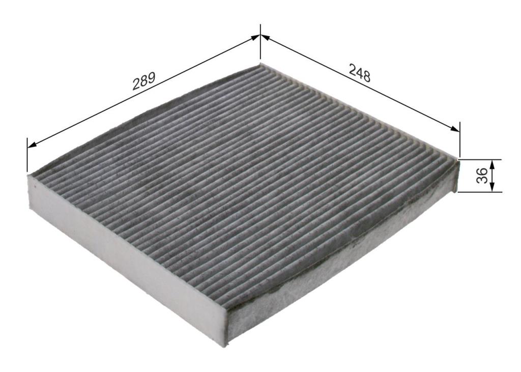 Filtro de habitáculo BOSCH R5607 - ref. 1 987 435 607
