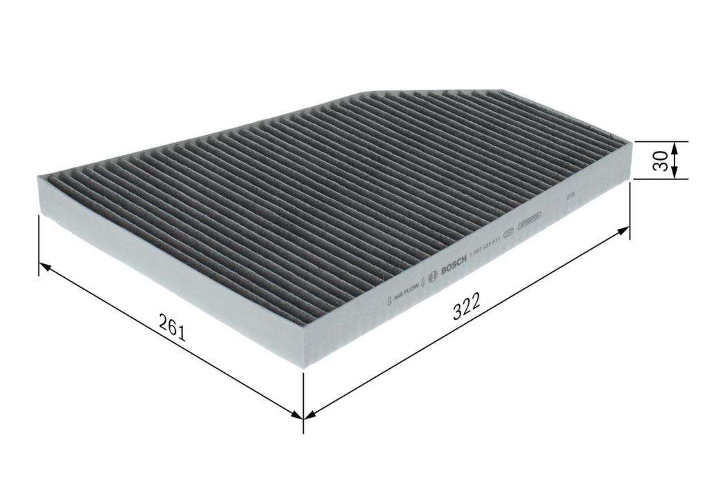 Filtre d'habitacle (Filtre à pollen) BOSCH  ref. 1 987 435 611