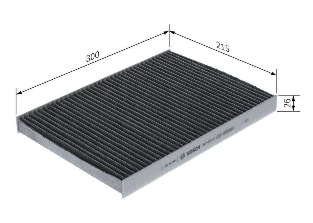 Filtre d'habitacle (Filtre à pollen) BOSCH ref. 1 987 435 613