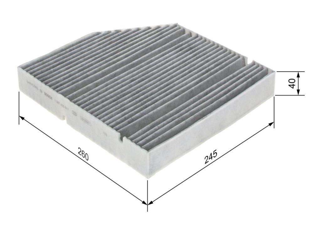 Filtre d'habitacle (Filtre à pollen) BOSCH R5617 - ref. 1 987 435 617