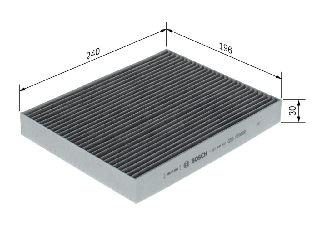 Filtre d'habitacle (Filtre à pollen) BOSCH  ref. 1 987 435 620