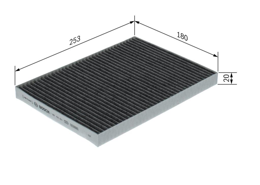 Filtre d'habitacle (Filtre à pollen) BOSCH  ref. 1 987 435 621