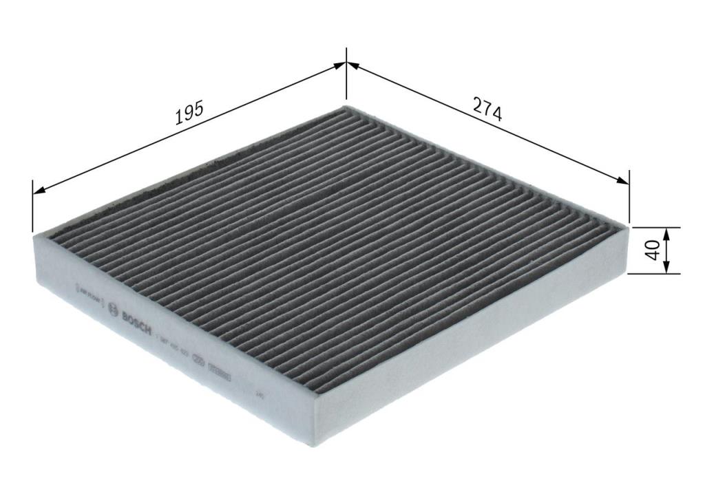 Filtro de habitáculo BOSCH ref. 1 987 435 622