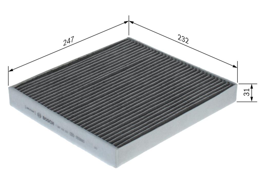 Filtre d'habitacle (Filtre à pollen) BOSCH  ref. 1 987 435 623