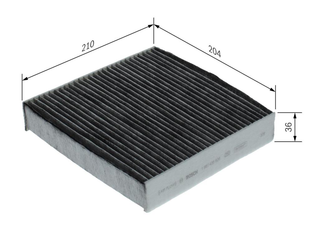 Filtre d'habitacle (Filtre à pollen) BOSCH ref. 1 987 435 626