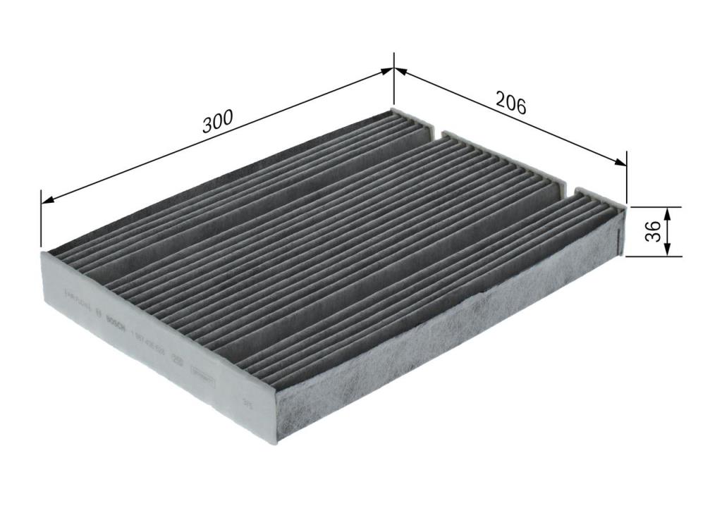 Filtre d'habitacle (Filtre à pollen) BOSCH ref. 1 987 435 628