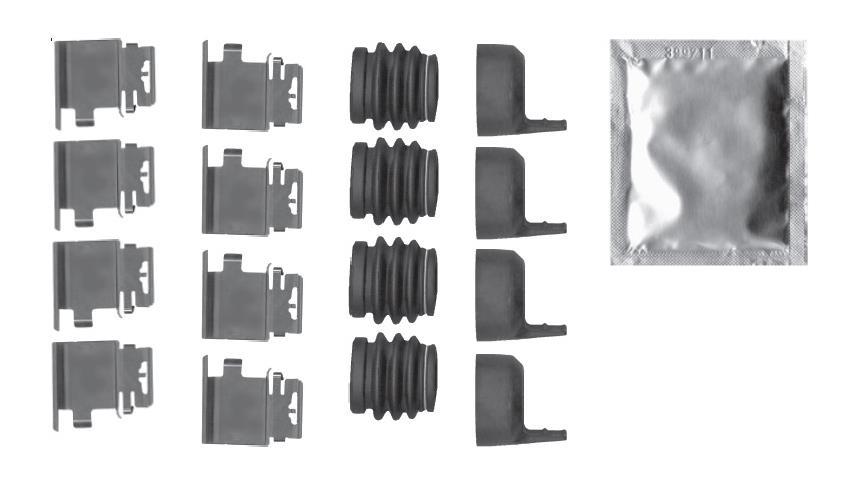 Kit d'accessoires pour plaquette de frein à disque BOSCH 1 987 474 750
