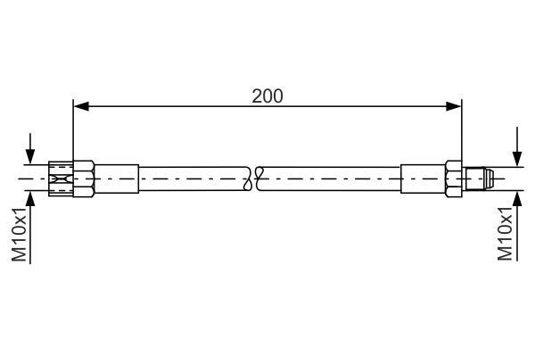 Flexible de frein (Durite de frein) BOSCH ref. 1 987 476 002