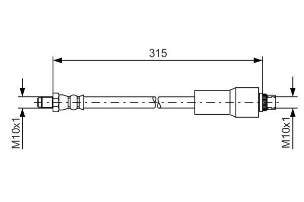 Flexible de frein (Durite de frein) BOSCH 1 987 476 432