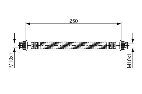 Flexible de frein (Durite de frein) BOSCH ref. 1 987 476 947