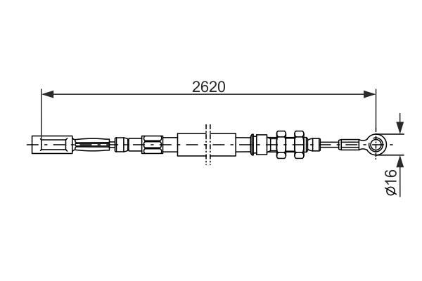 Cable de freno de mano BOSCH ref. 1 987 477 421