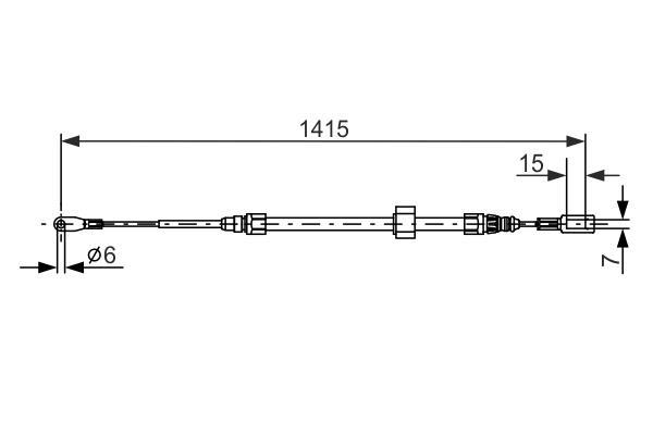 Câble de frein à main (Câble de frein à main) BOSCH ref. 1 987 477 856