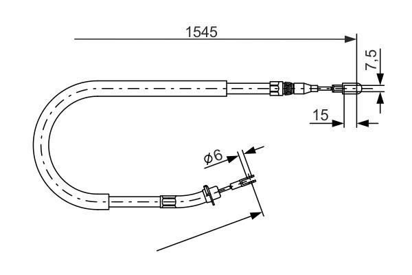 Cable de freno de mano BOSCH ref. 1 987 477 857