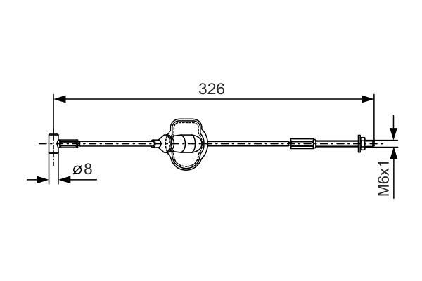 Cable de freno de mano BOSCH ref. 1 987 477 929