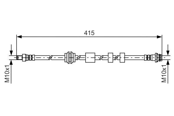 Flexible de frein (Durite de frein) BOSCH ref. 1 987 481 425
