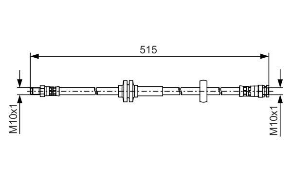 Flexible de frein (Durite de frein) BOSCH ref. 1 987 481 482