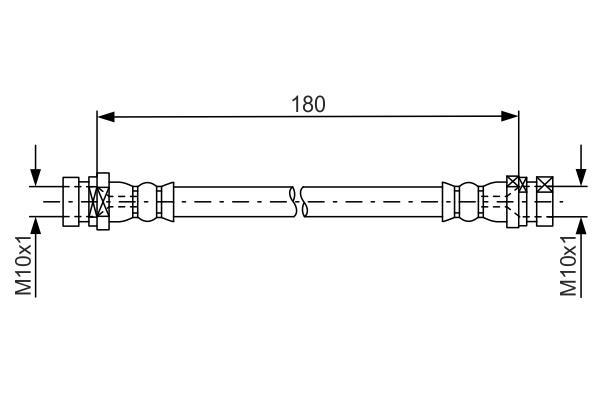 Flexible de frein (Durite de frein) BOSCH ref. 1 987 481 681
