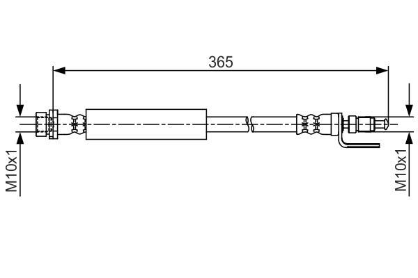 Flexible de frein (Durite de frein) BOSCH ref. 1 987 481 703