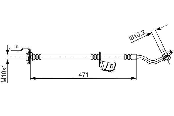 Flexible de frein (Durite de frein) BOSCH ref. 1 987 481 716